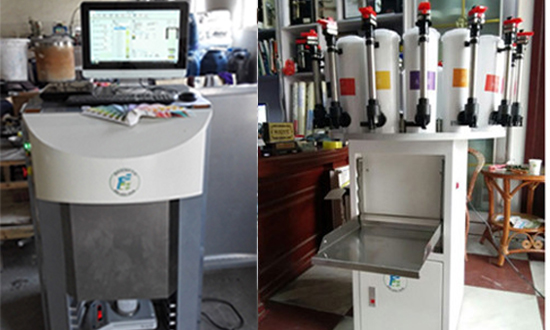 電腦牆漆調色機器